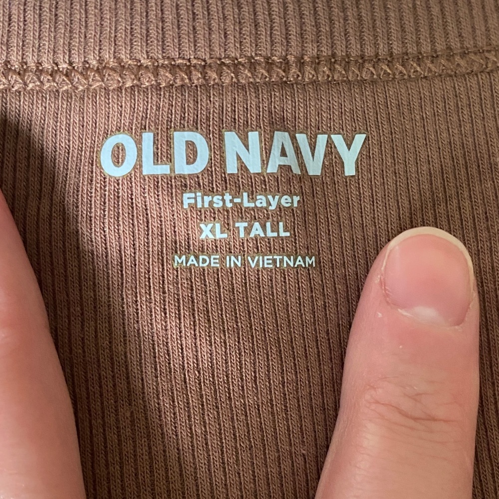 Old Navy Brown & White Sleeveless Tank Top - Picture 3 of 4